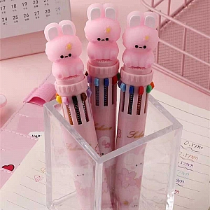 Ручка с 10-ю стержнями «Pink rabbit»
