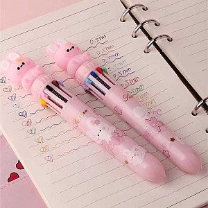 Ручка с 10-ю стержнями «Pink rabbit»