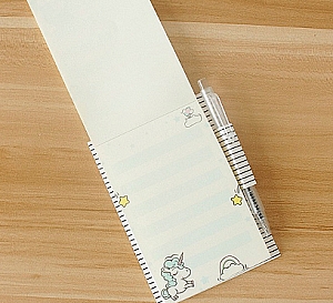 Мини-блокнот с ручкой «Единорожек»