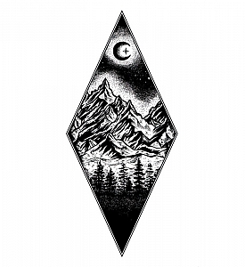 Временная татуировка «Nature in a triangle»